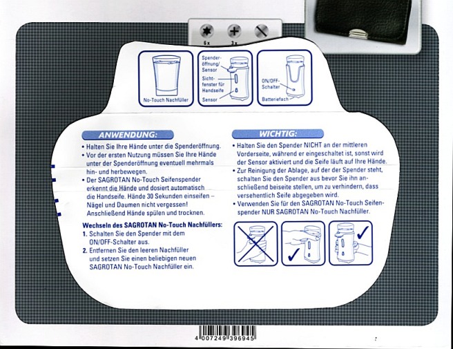 Sagrotan Pappschild Einlage